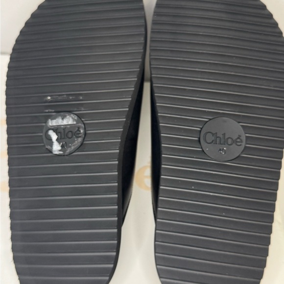 Chloe Nil Double-Strap Cowhide Mules In Black Color Size 40W. - Picture 8 of 13